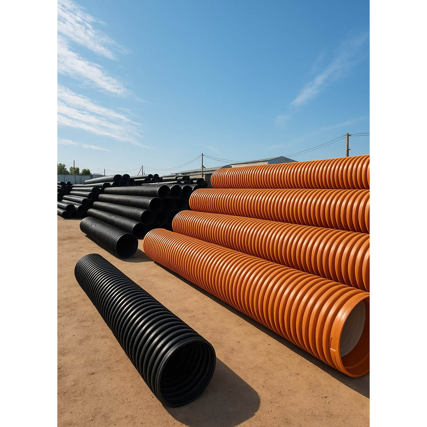 Разница между черными и оранжевыми трубами