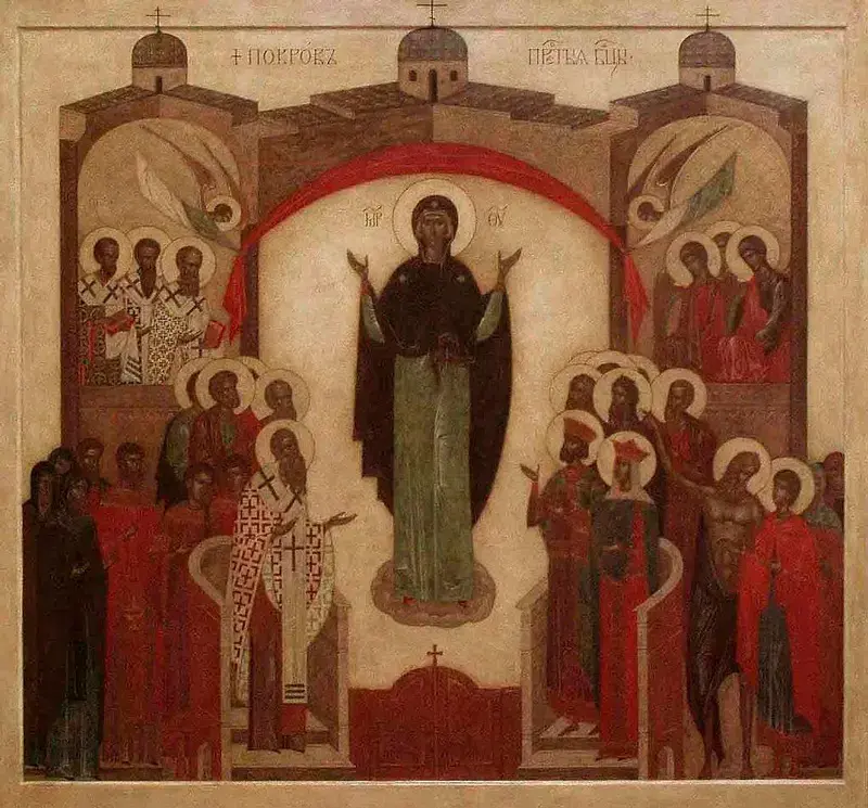 Икона покрова Пресвятой Богородицы фото