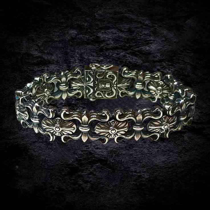 Серебряный браслет, мужской серебряный браслет, брутальный браслет.