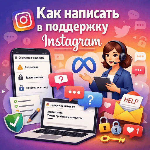 Как написать в поддержку Instagram