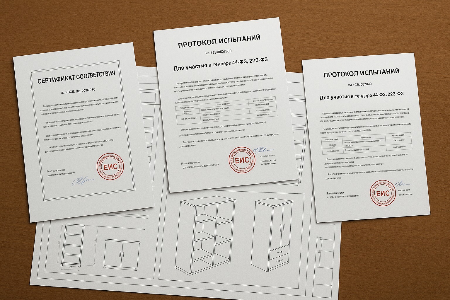 Сертификаты и протоколы испытаний для госзакупок