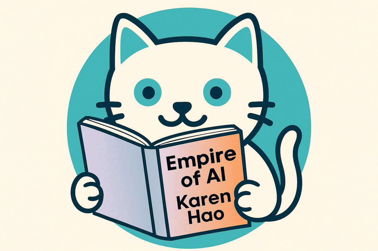 🐾 Даже котик читает Карен Хао. Потому что осознанность — начинается с понимания, кто и зачем создал инструмент, который вы используете.