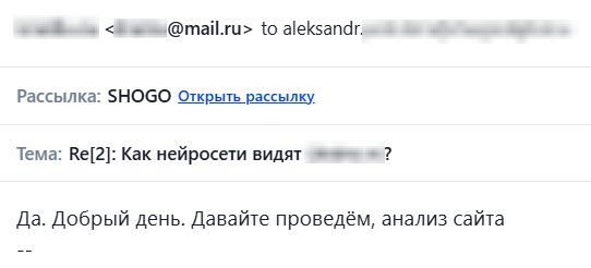 SHOGO: согласие на анализ сайта