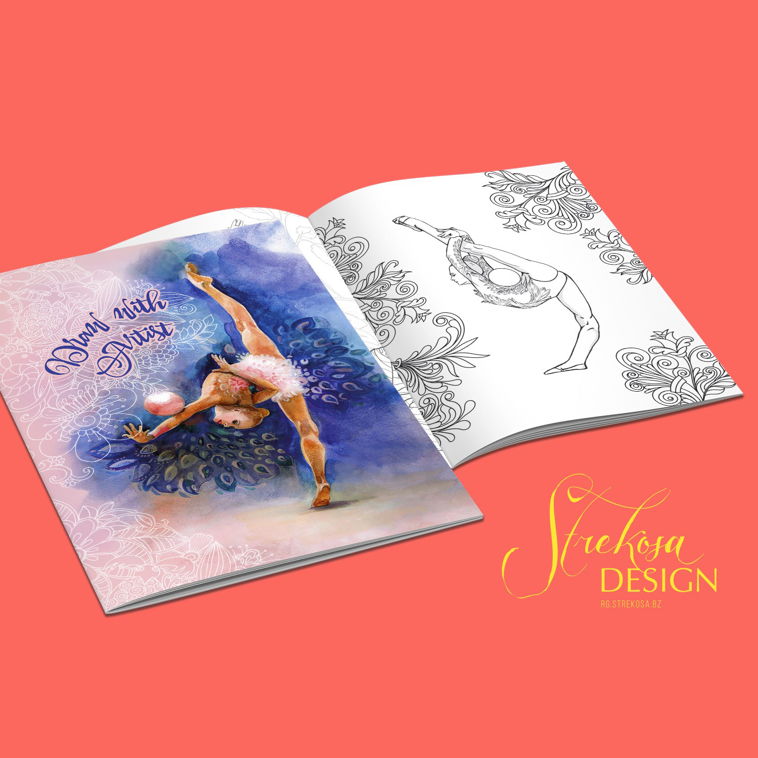Draw With the Artist coloring book preview
