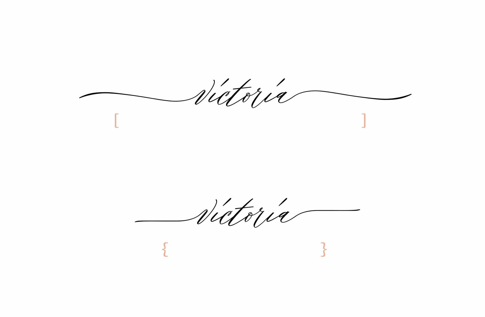 Victoria swashes, font