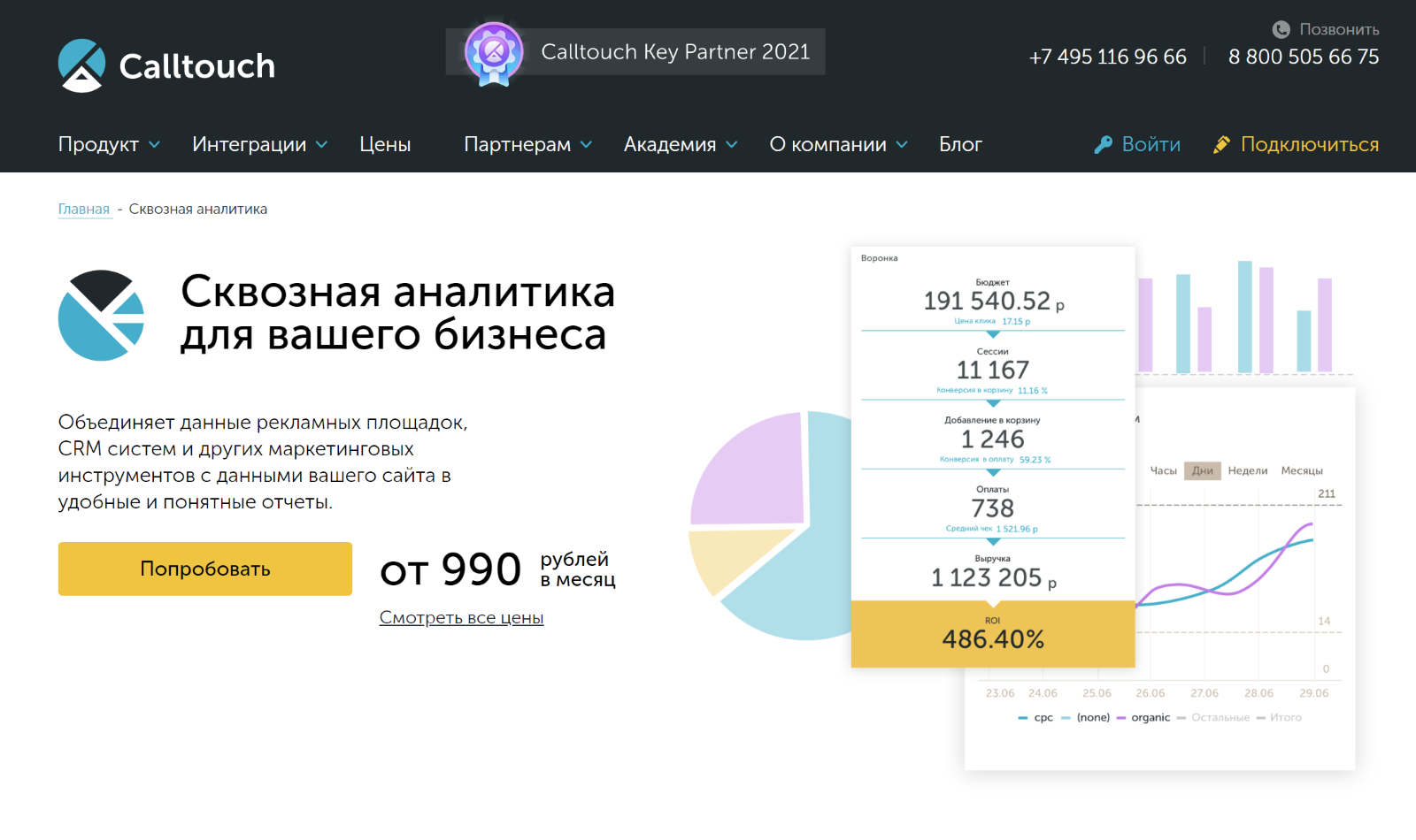 Сквозная аналитика это. Calltouch logo.