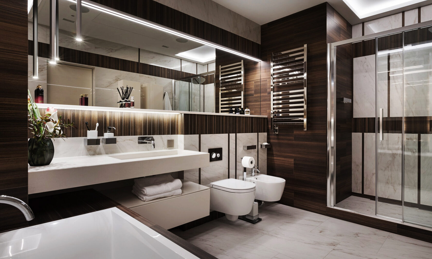 красивые ванные комнаты в современном стиле