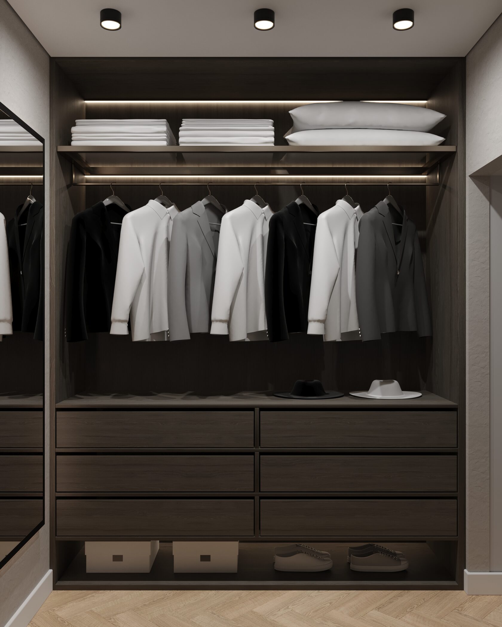 рейки в интерьере светильники бра диван картины 