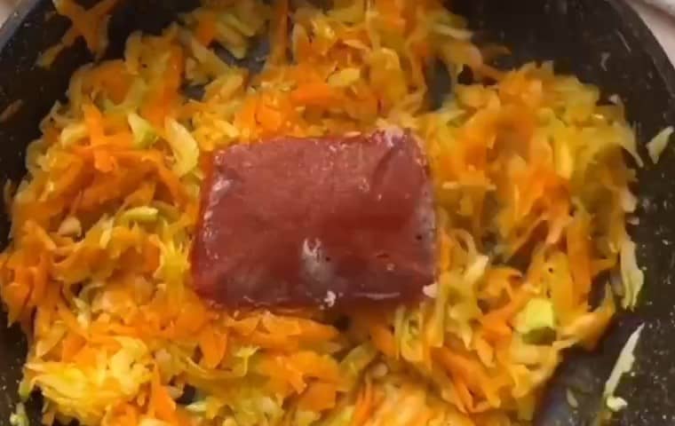Приготовление борща с тыквой и кабачком: шаг 5
