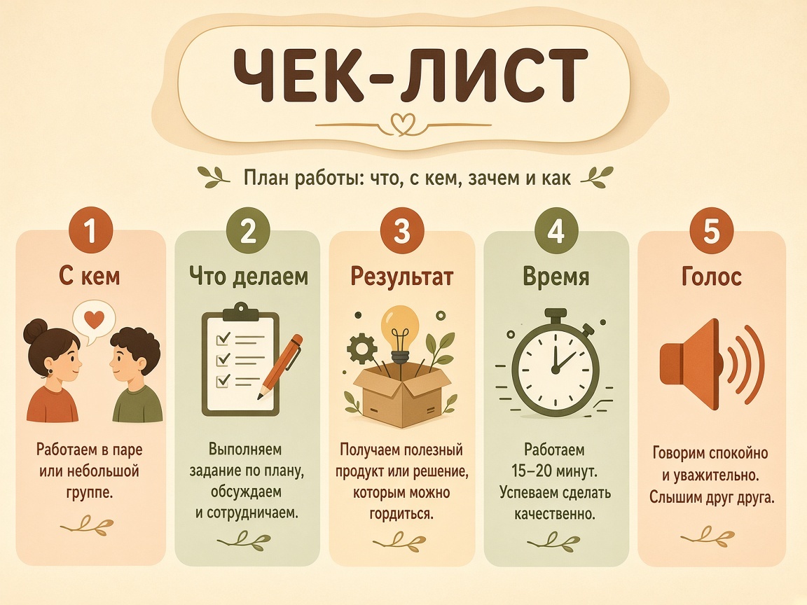 Пять пунктов перед командной работой