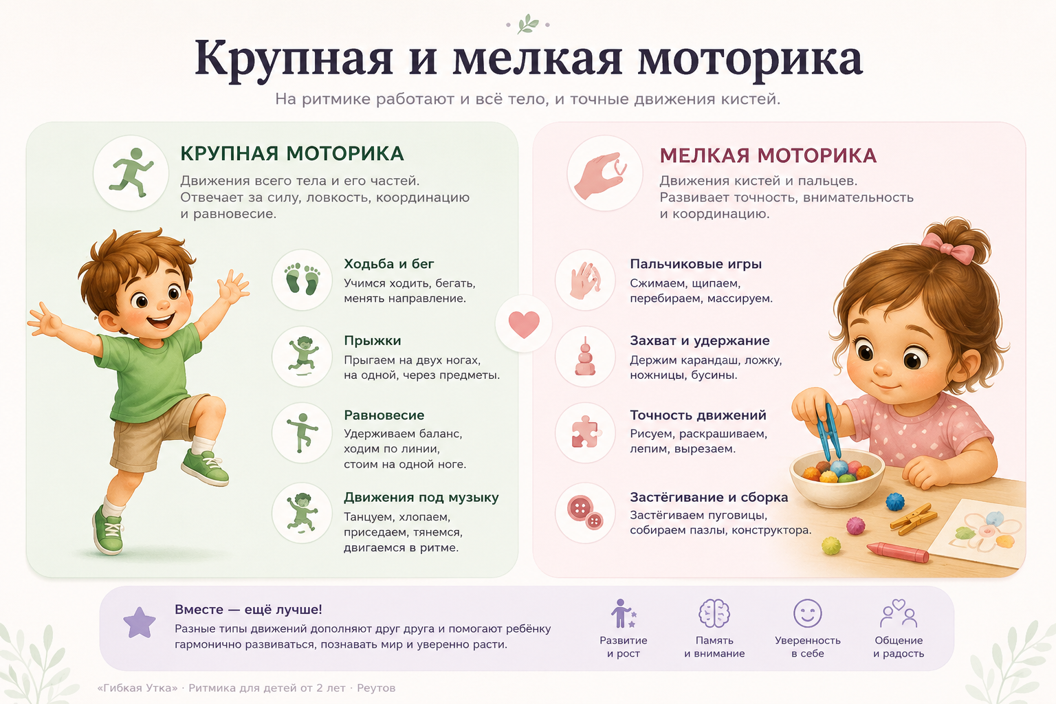 Крупная и мелкая моторика на занятиях ритмикой