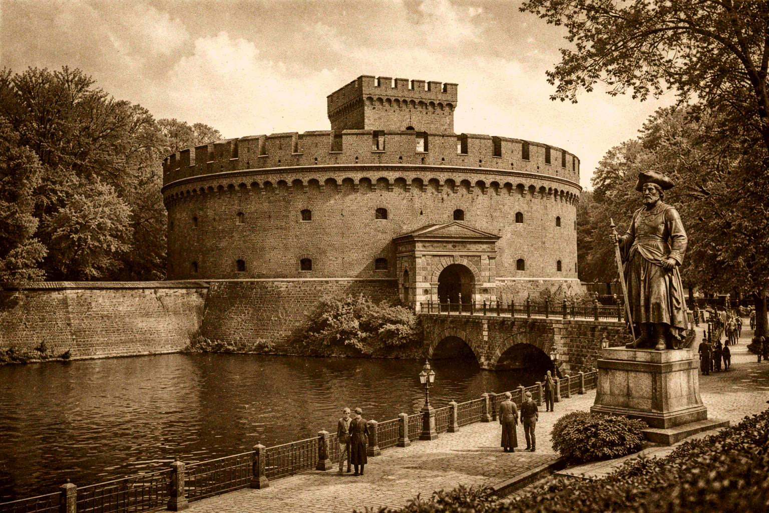 Вид на Врангельскую башню в Кёнигсберге