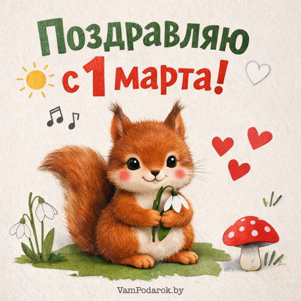 Поздравляю с 1 марта! – открытка