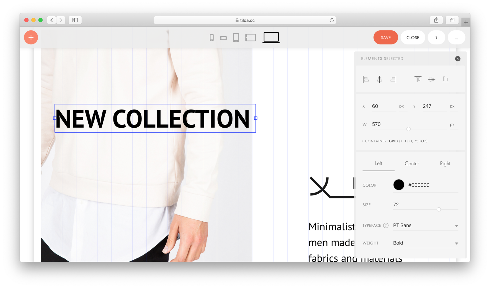 News ticker animation demo page | Tilda