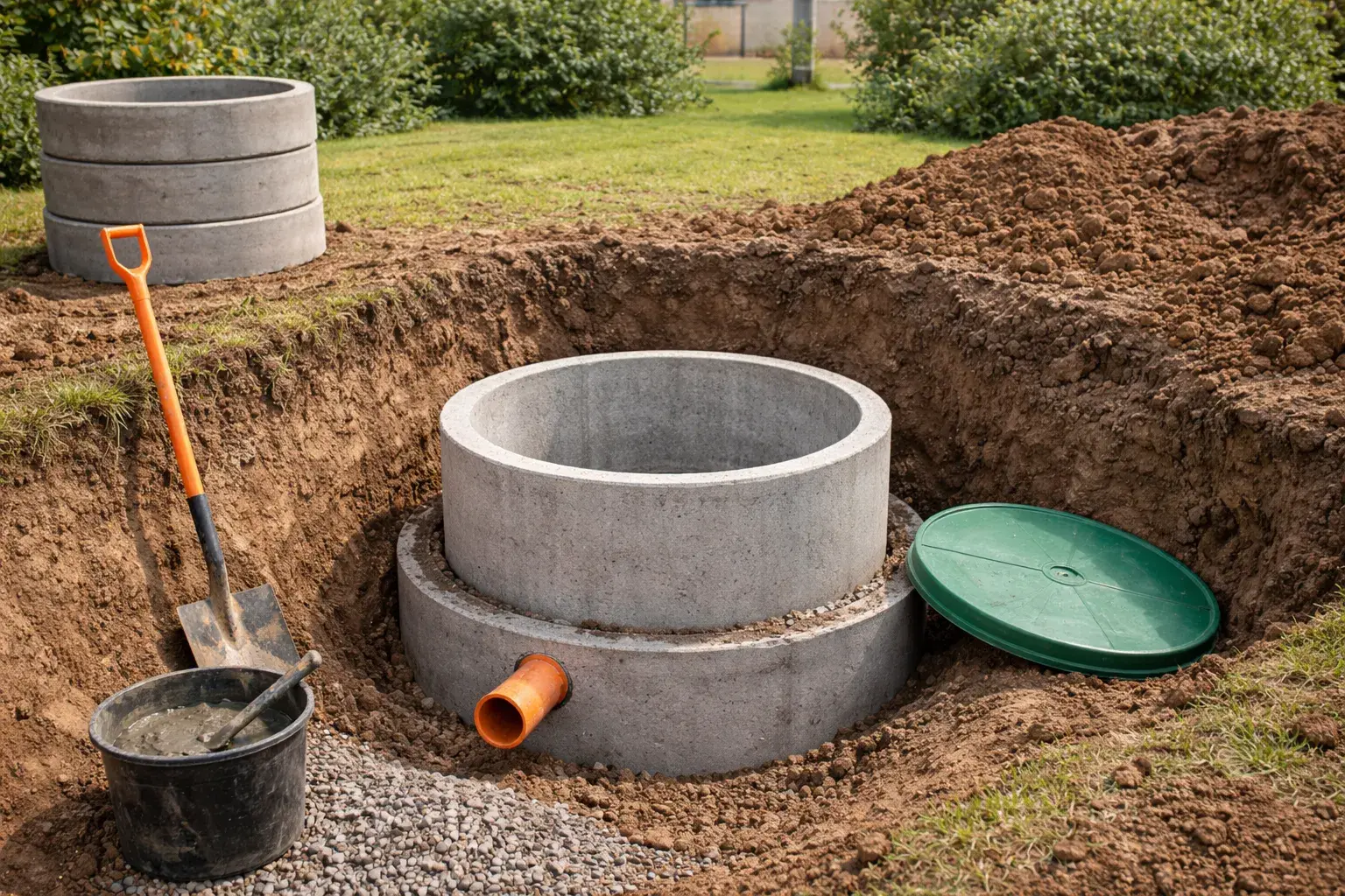 Септик из бетонных колец