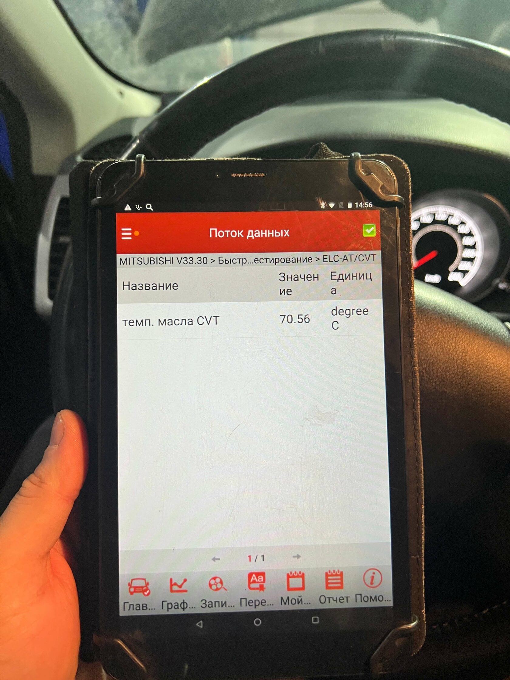 Контроль температуры масла в вариаторе