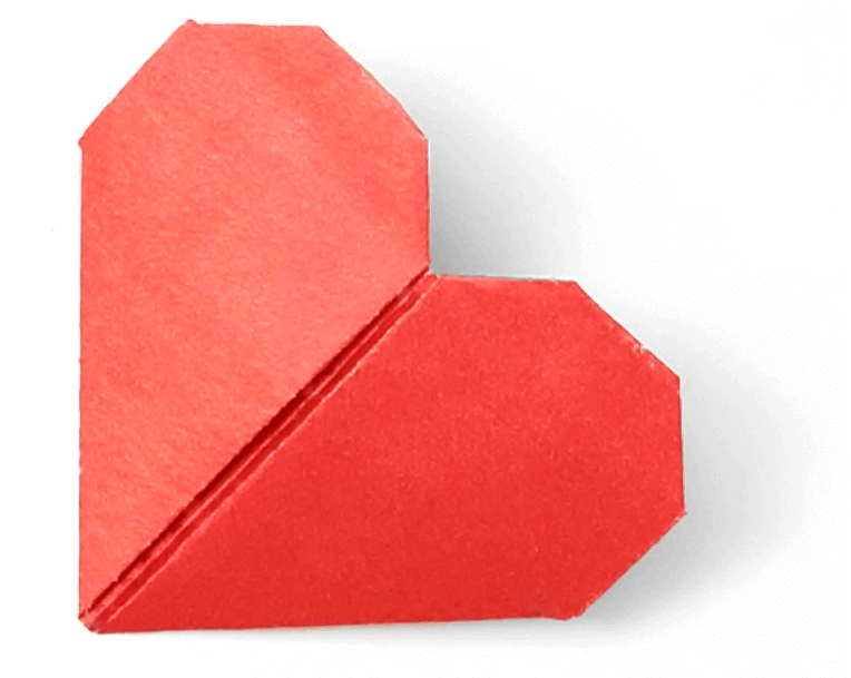 Бумажные сердца-оригами