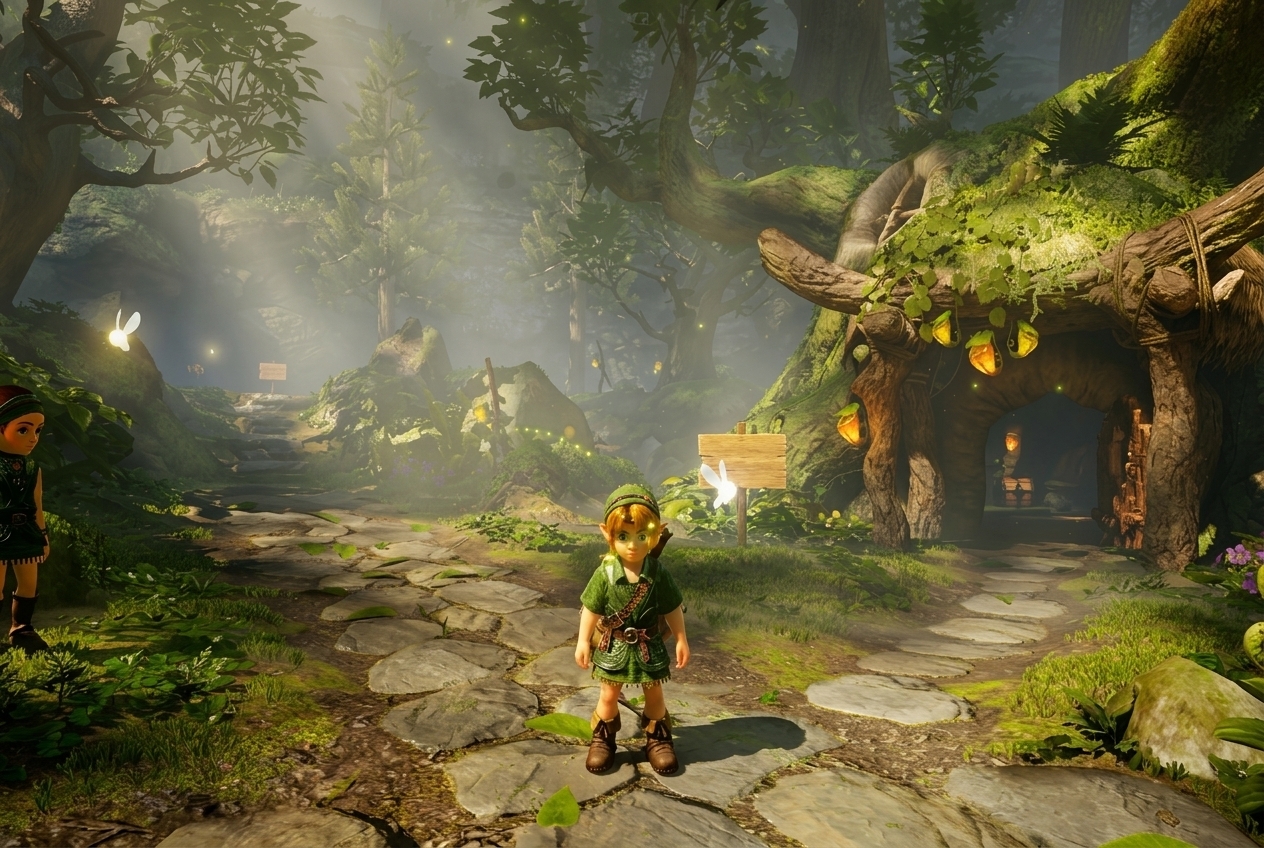 Линк в ремейке Ocarina of Time