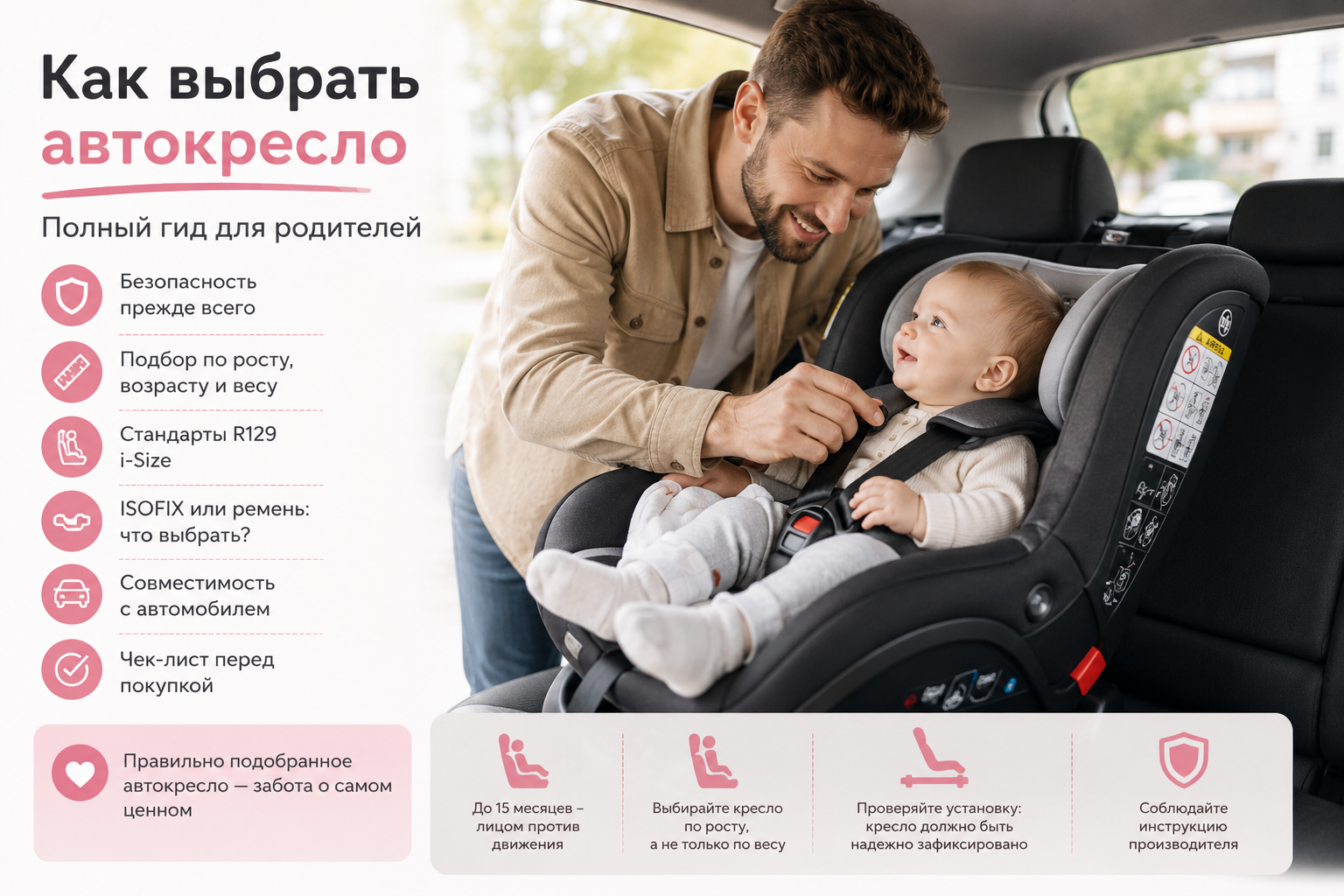 Как выбрать автокресло для ребенка