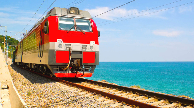 Железнодорожный маршрут на курорт Черного моря