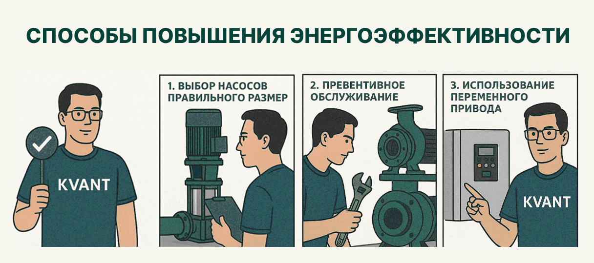 Как повысить энергоэффективность насосов