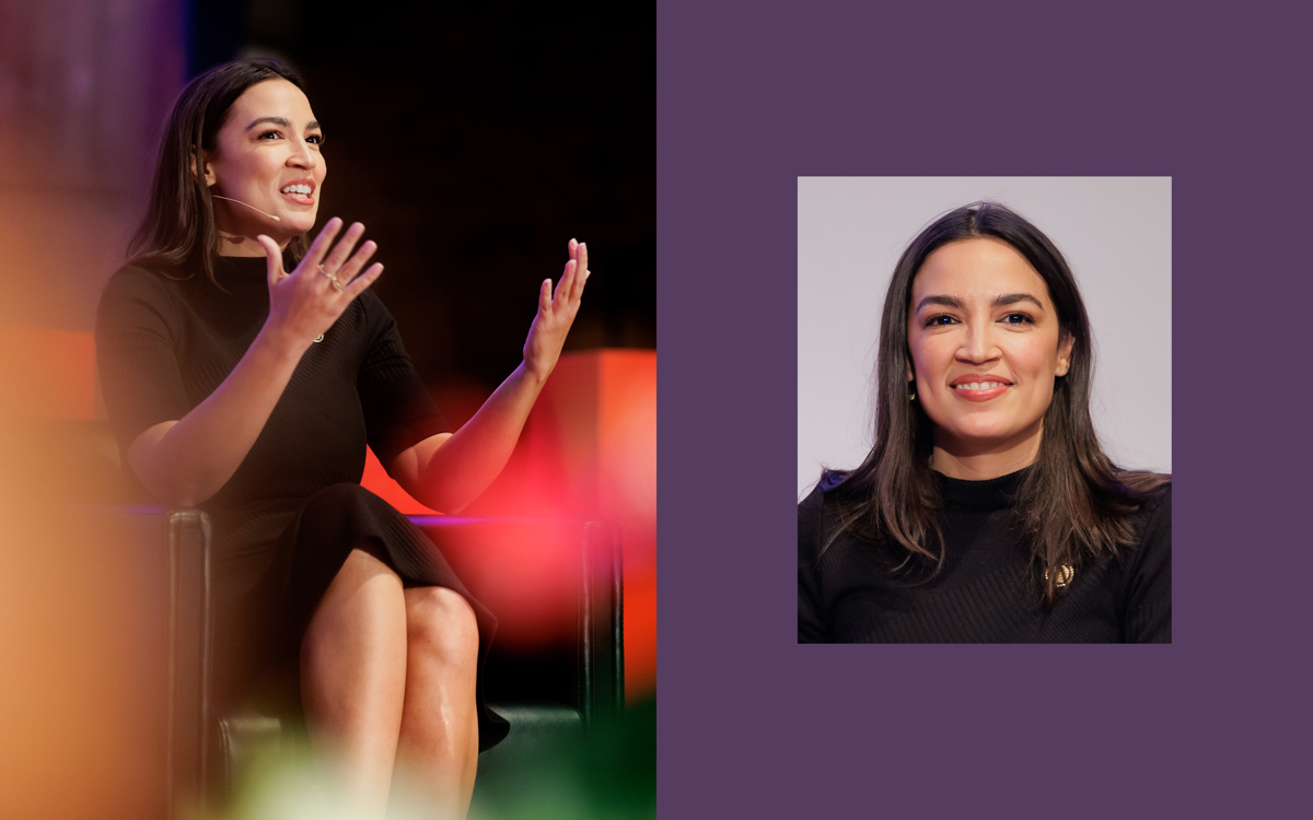 Alexandria Ocasio-Cortez und Isabel Cademartori im Gespräch an der TU Berlin.