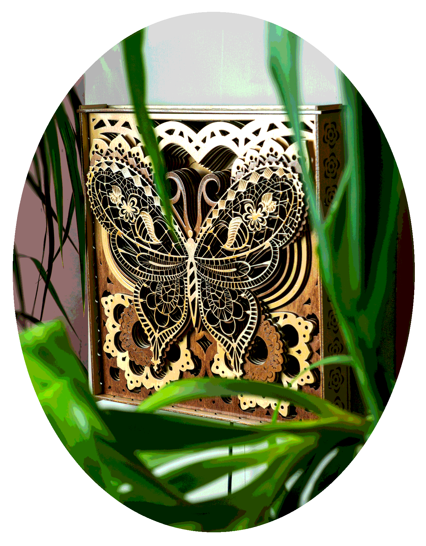 Светильник мандала Бабочка