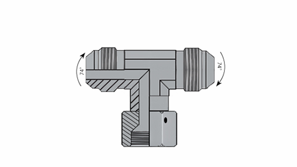 Тройники Ш-Г-Ш JIC 74° (T-образные)