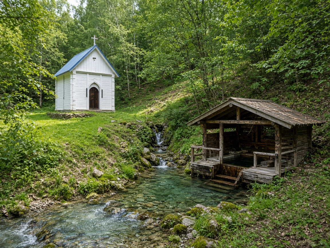 Святой источник с часовней и купальней
