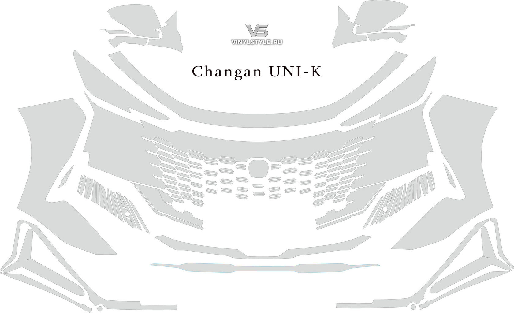 Changan UNI-K лекала выкройка на бампер