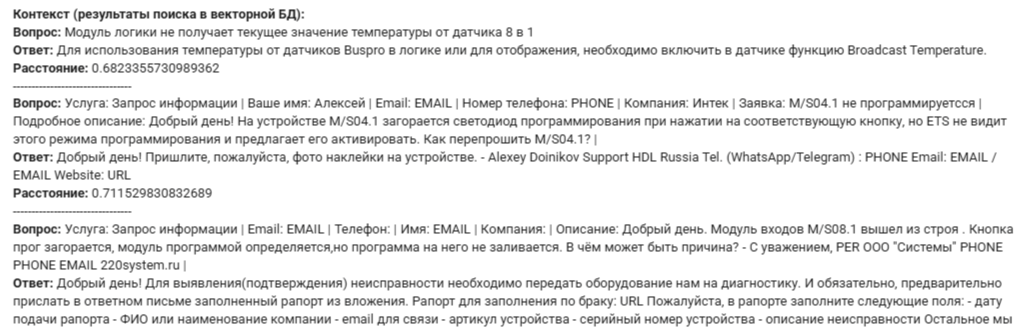 Контекст поиска по базе знаний при помощи ии в Admin24