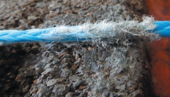 Dyneema rope cuts and abrasion