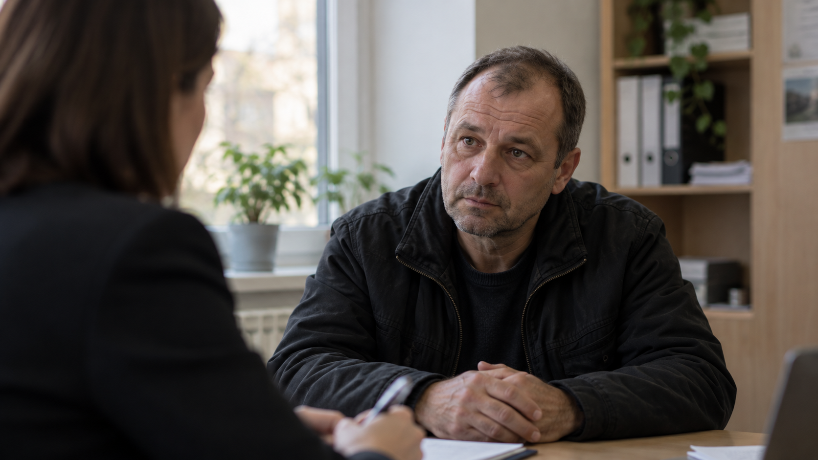 Мужчина на индивидуальной консультации