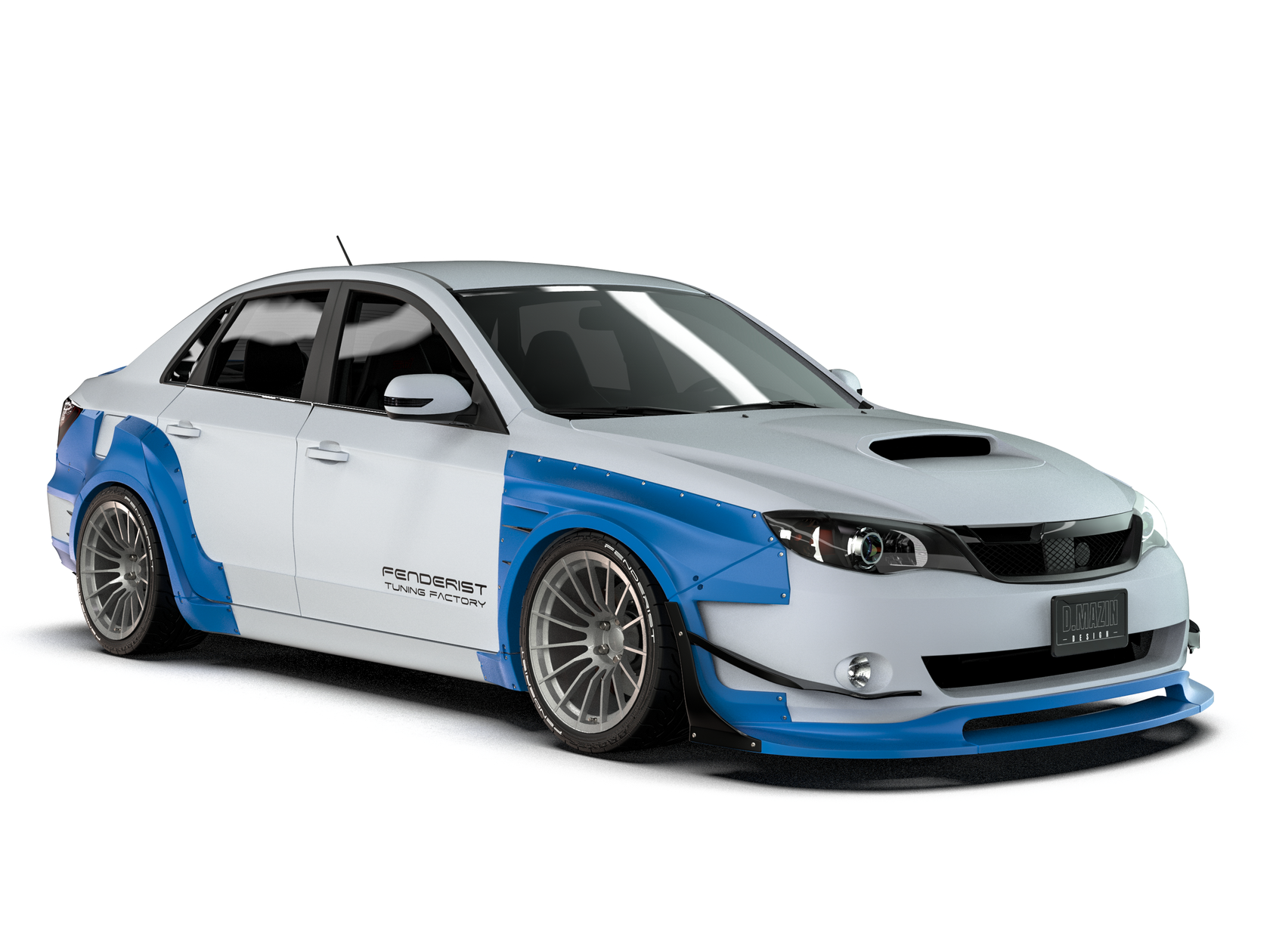 FENDERIST SPEC S FRONT SPLITTER SUBARU IMPREZA GE# 07-12