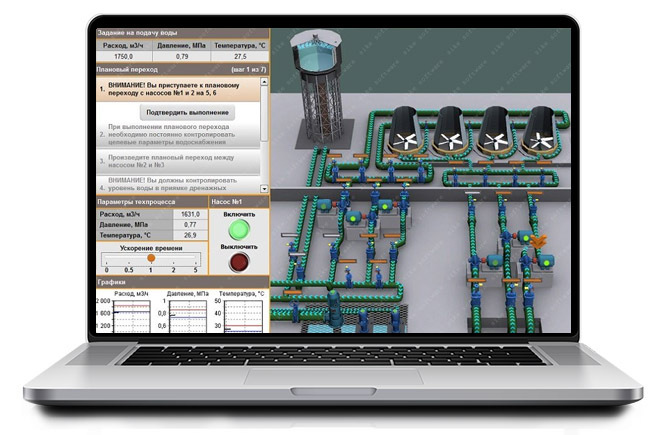 Компьютерный тренажерный комплекс для технологических установок