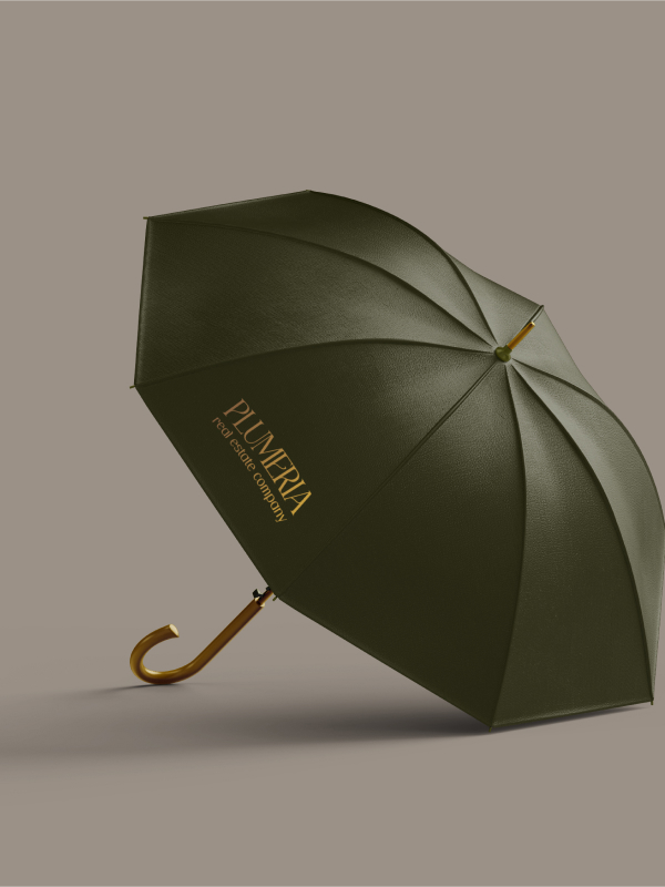 Сувенирная продукция с логотипом Plumeria, агентство недвижимости