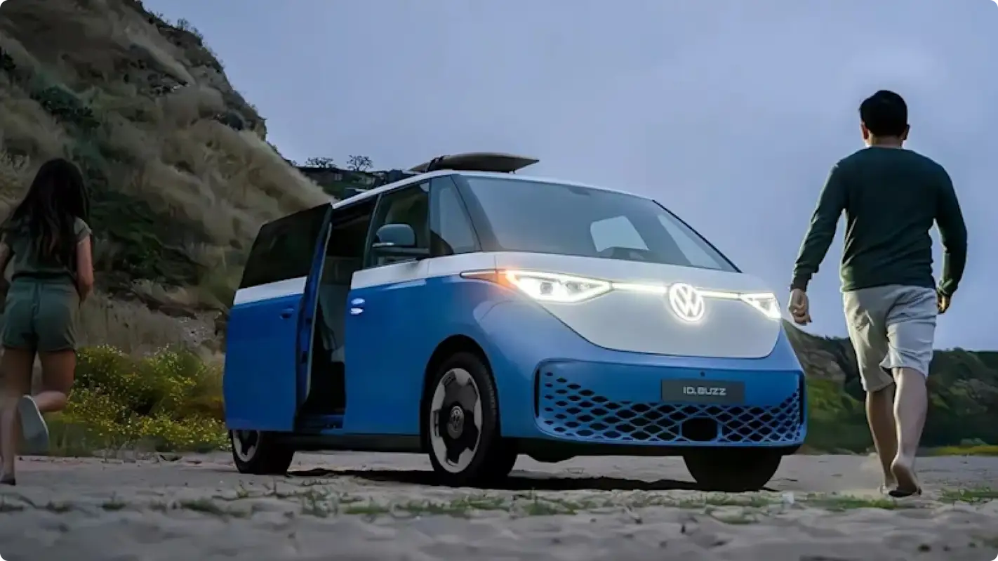 Volkswagen ID. Buzz — электрический минивэн в ретро-стиле. 