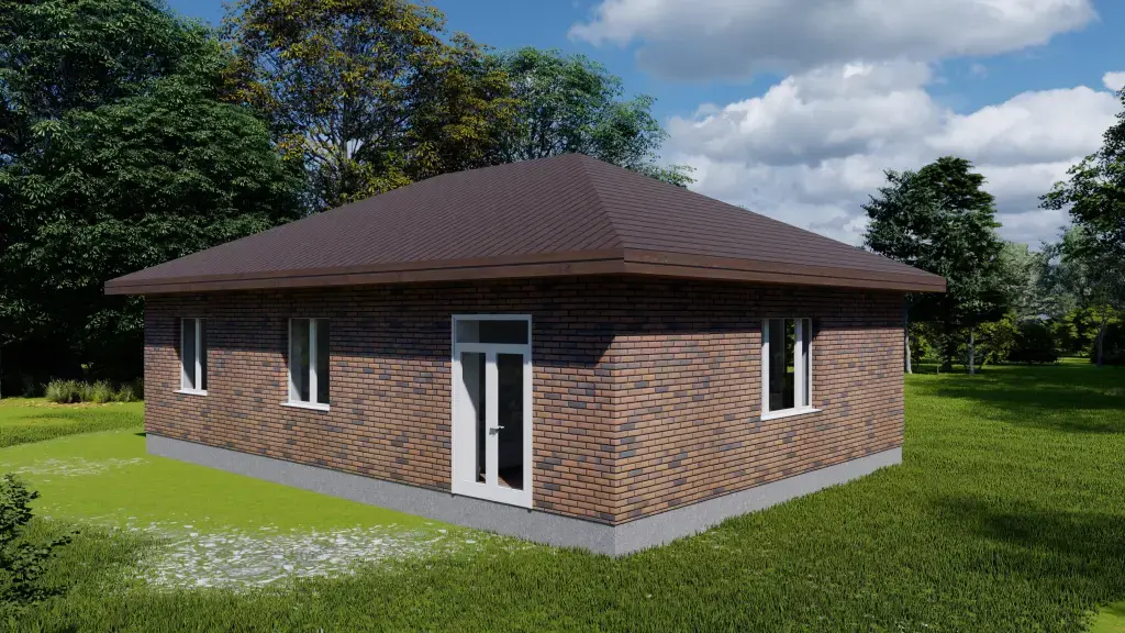 Проект одноэтажного дома 1-97 — 97 м²