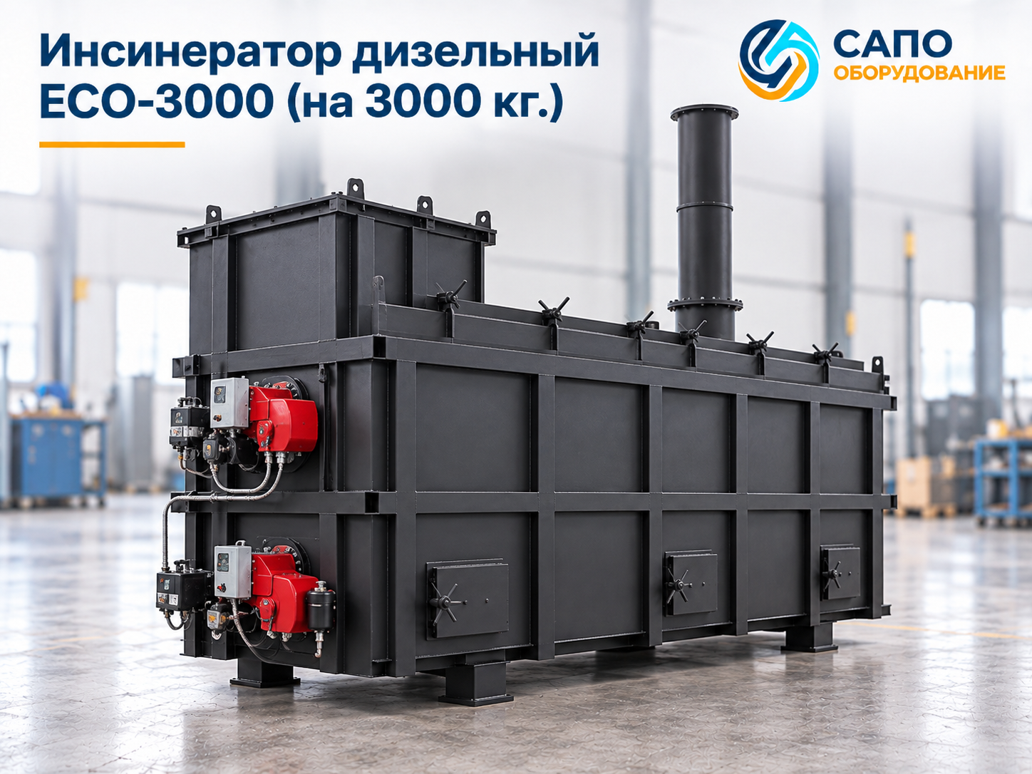 Дизельный инсинератор ECO-3000 на 3000 кг