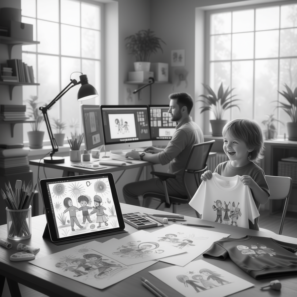 Создать мерч по детскому рисунку