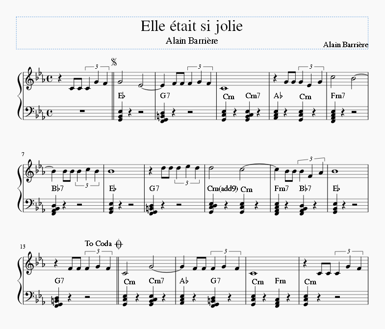 Elle était si jolie