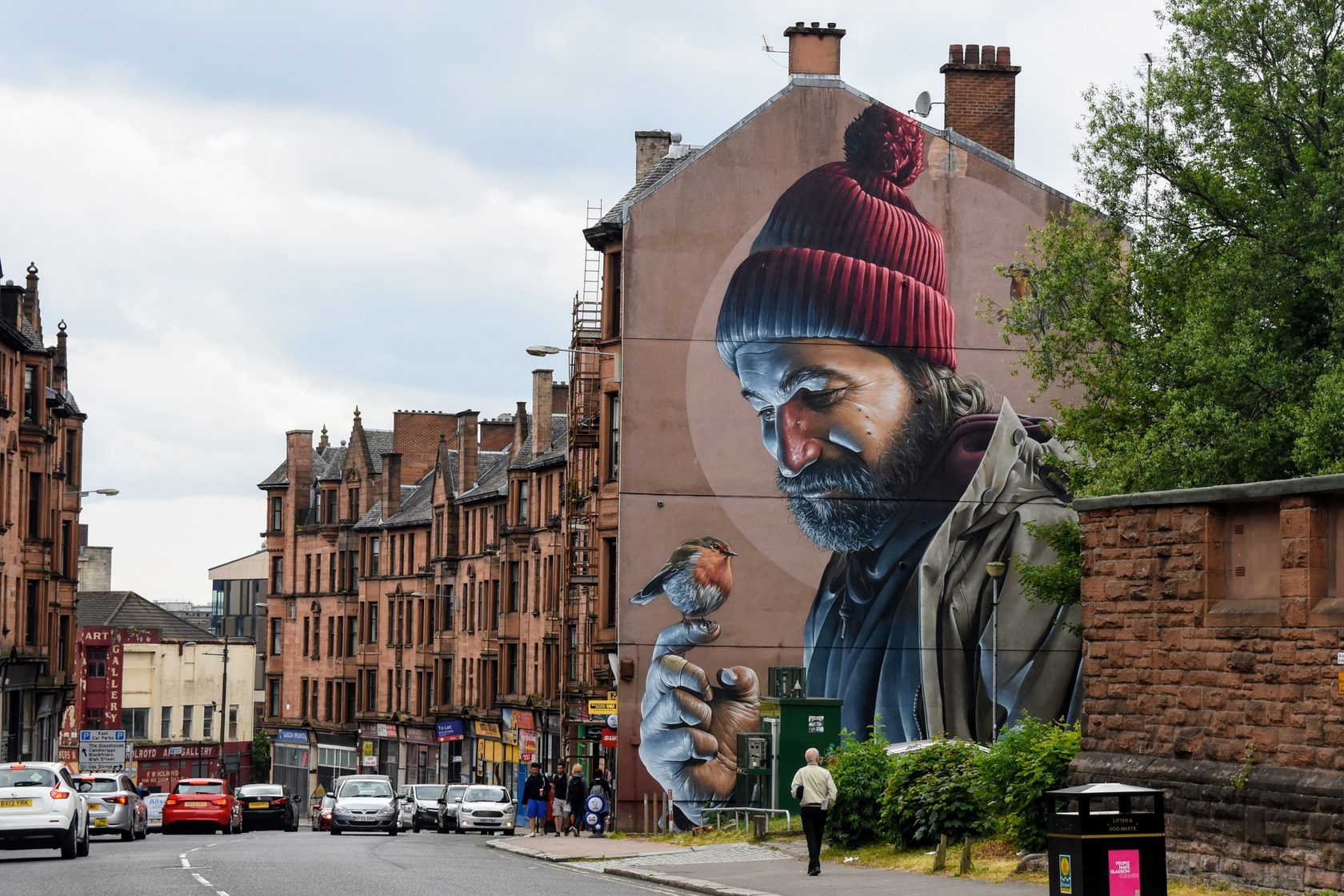 bird graffiti in Glasgow