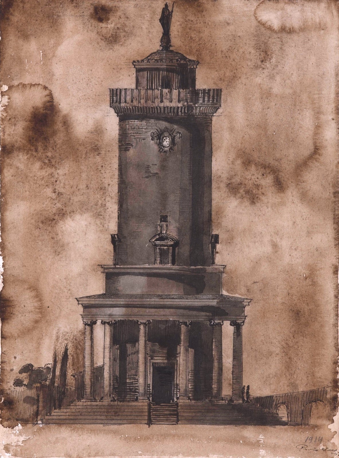 Проект башни. 1914