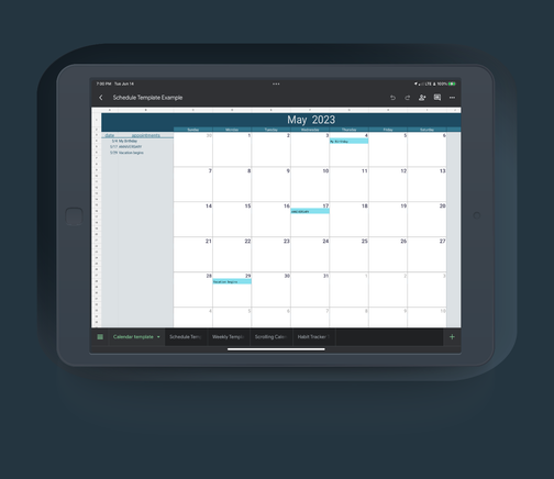 Google Sheets Schedule Templates for Free | otherworldly.design