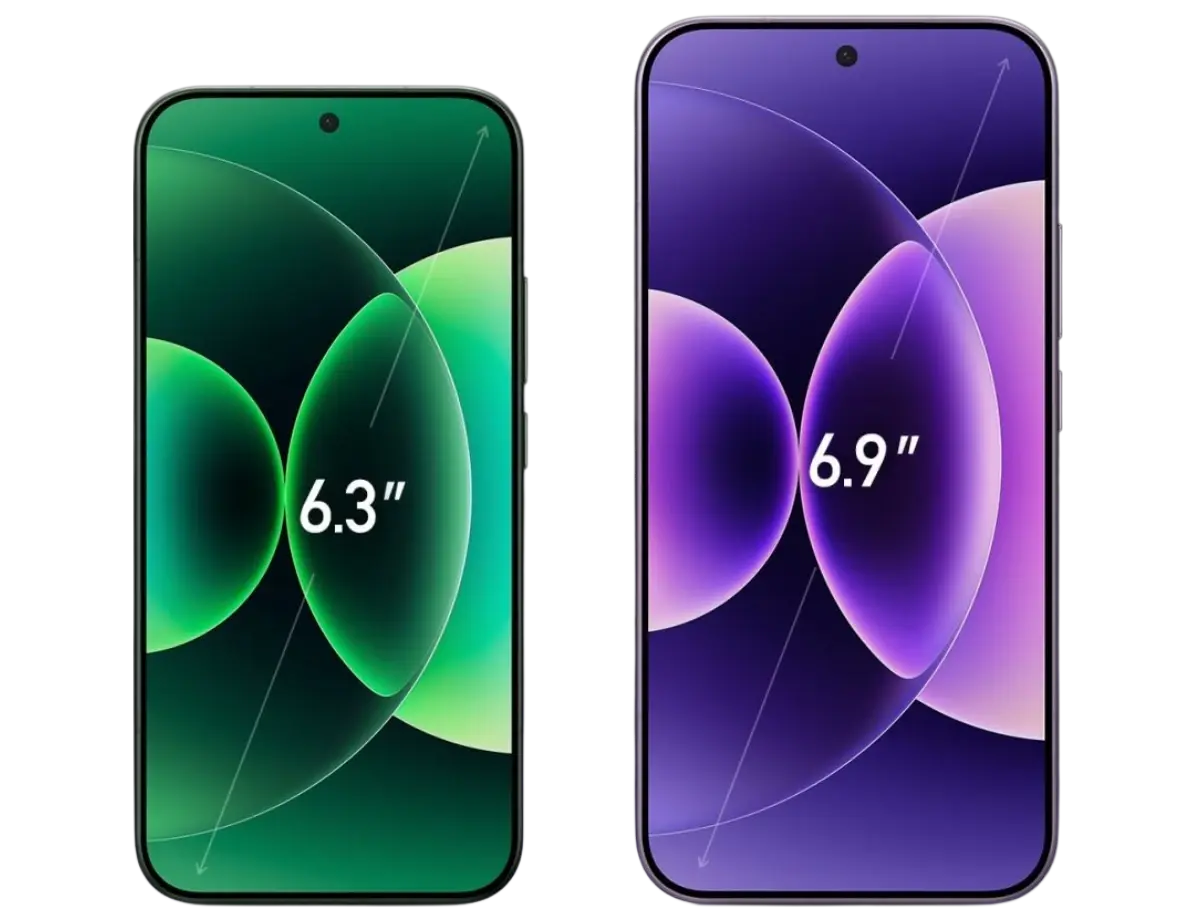 Сравнение размеров Xiaomi 17 Pro и Pro Max