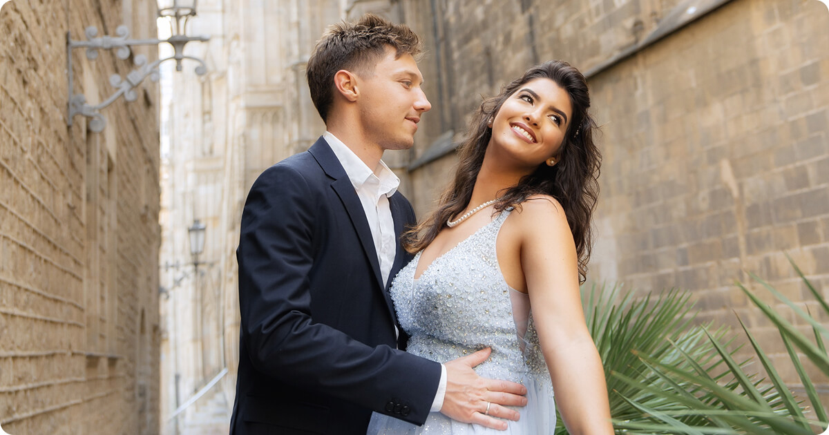 Engagement photoshoot in Barcelona