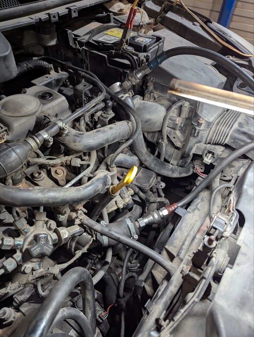 Подключаем наши адаптеры к системе охлаждения Ford Focus 2