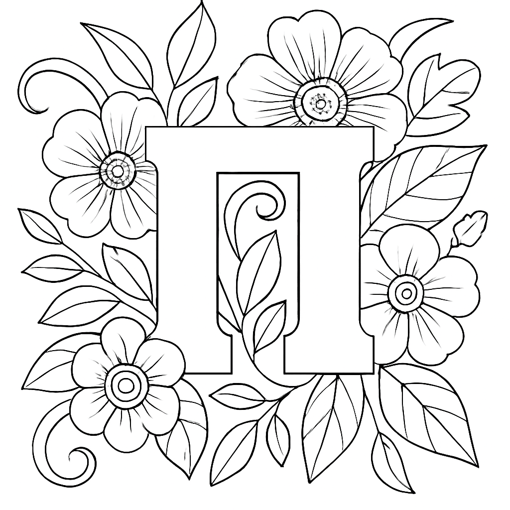 Раскраска буква «П» — скачать и распечатать бесплатно для детей