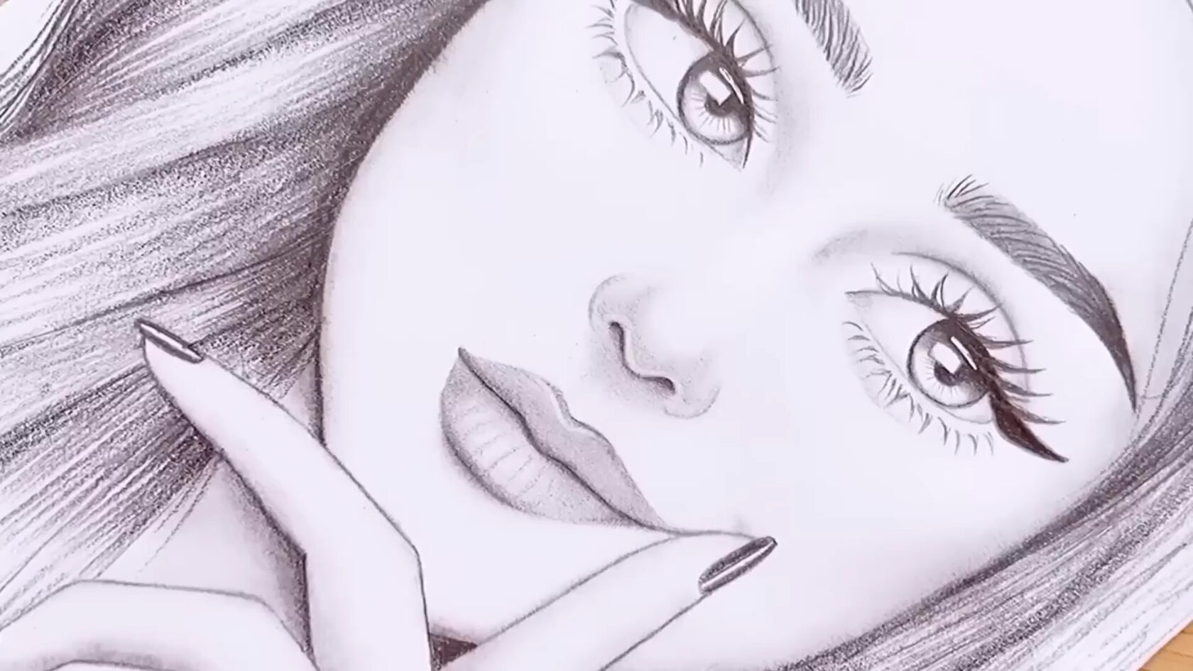 Урок рисования красивой девушки карандашом