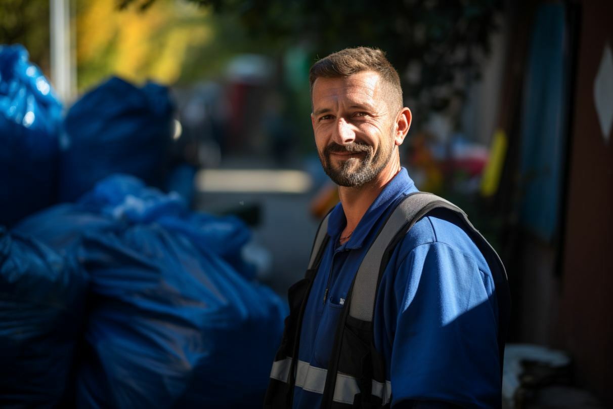 служители на фирма за кърти чисти извозва на обядна почивка се смеят защото хубаво направиха къртене на стена